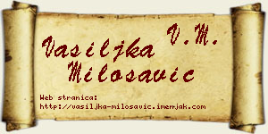 Vasiljka Milosavić vizit kartica